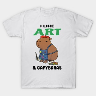 I Like Art and Capybaras T-Shirt